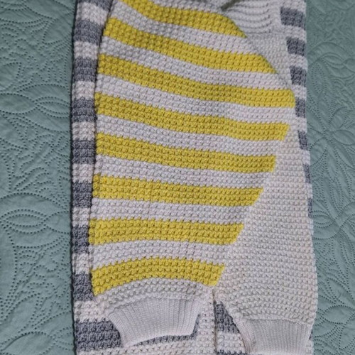Lucifair women's three-color knitted sweater with stripes like new