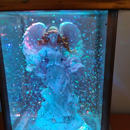 Christmas decoration like new with alternating lights and small fan