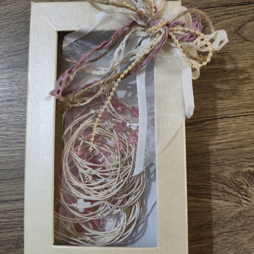 Baptismal witness bracelets new, pack of 30, pink and white