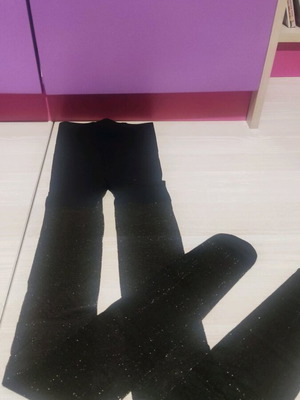 Mango tights new, black with gold details, size Medium