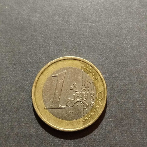 1 euro coin Greece with owl and S used, very rare