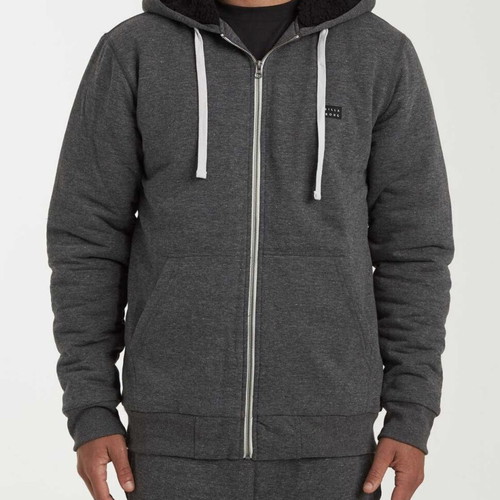 Billabong All Day Sherpa Full Zip Sweatshirt like new, men's XL, gray