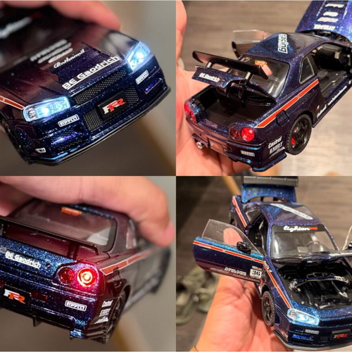 Nissan Skyline R34 Midnight Purple 1:24 scale model