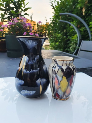 Set of 2 Vintage West German Pottery Vases Jasba Keramik used