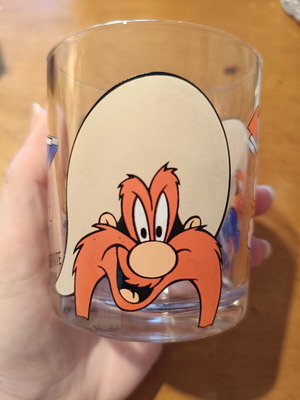 Vintage Nutella Cartoon Collectible Glasses 1995-1996, like new
