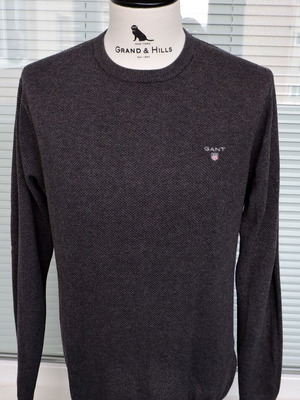 Gant Mens Premium Cotton Long Sleeve Jumper Size Large like new, gray