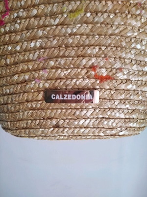 Calzedonia straw beach bag with floral fabric lining