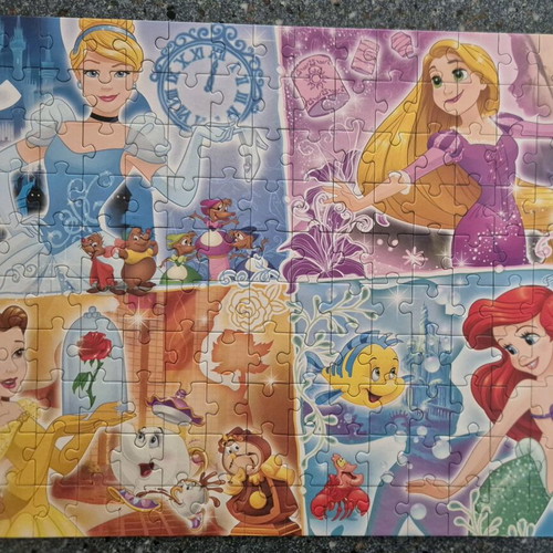 Clementoni Minnie and Princess puzzle set of 3 used for girls