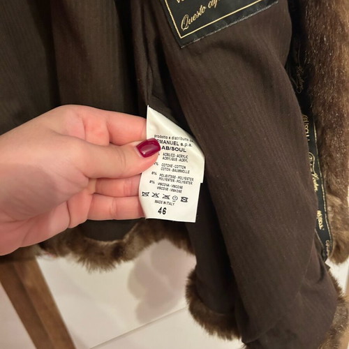 Vintage synthetic Italian fur bolero size 46 like new, brown, AB/SOUL