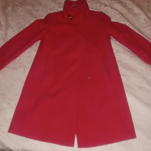 Benetton coat used, red with high collar size M