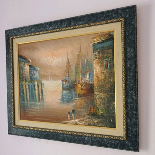 Oil painting 70x60 cm used, signed in frame