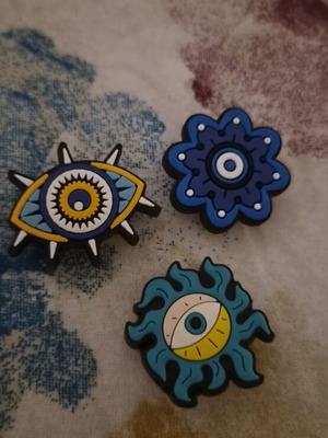 3 eye design charms for Crocs