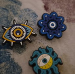 3 eye design charms for Crocs