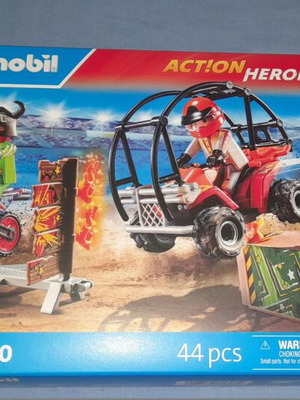 Playmobil 71808 Action Heroes stunt set with ATV and motorcycle new