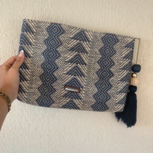 Fullah Sugah blue clutch bag like new