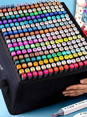 Double-sided markers set of 204 colors new
