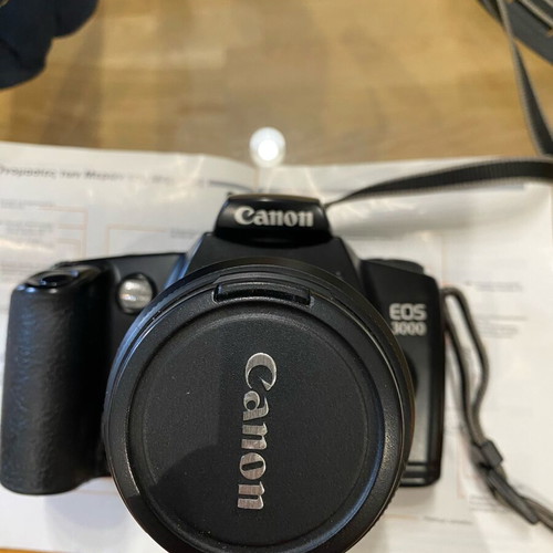Canon EOS 3000 analog camera with 38-76mm lens and case