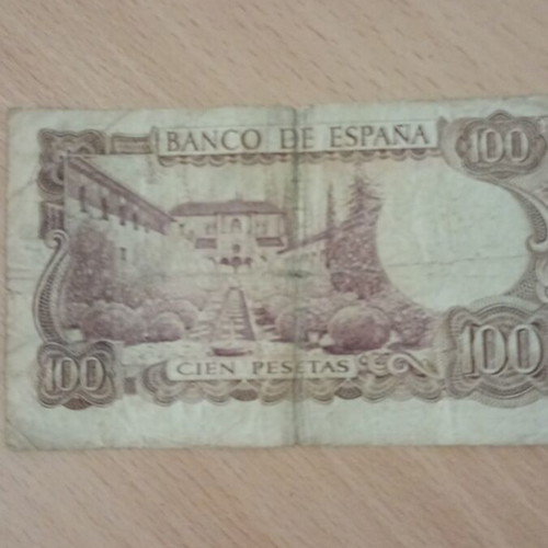 Spanish pesetas used, pack of 100, 1970
