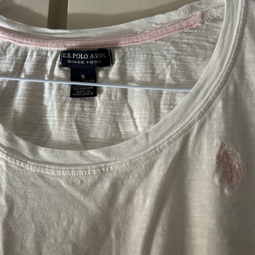 U.S. Polo Assn. women's blouse S like new, white, cotton