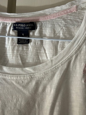 U.S. Polo Assn. women's blouse S like new, white, cotton