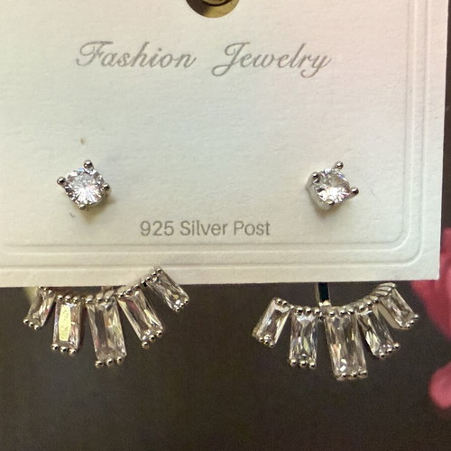 Earrings new, silver color