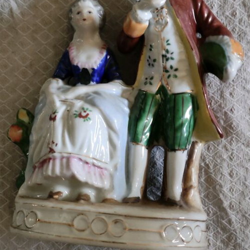 Vintage porcelain Victorian gentleman and lady like new