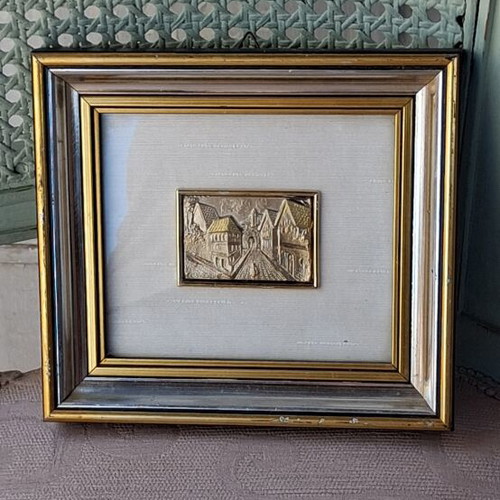 Old 925 Silver Engraved Plaque Like New