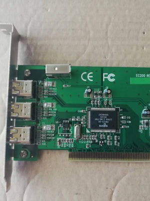 PCI 4-Port 1394A FireWire Adapter Card Agere FW323-06 EC200 REV:1.3 like new