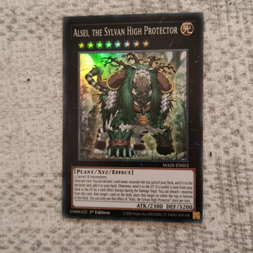 Alsei The Sylvan High Protector Yu-Gi-Oh! Card like new, super rare