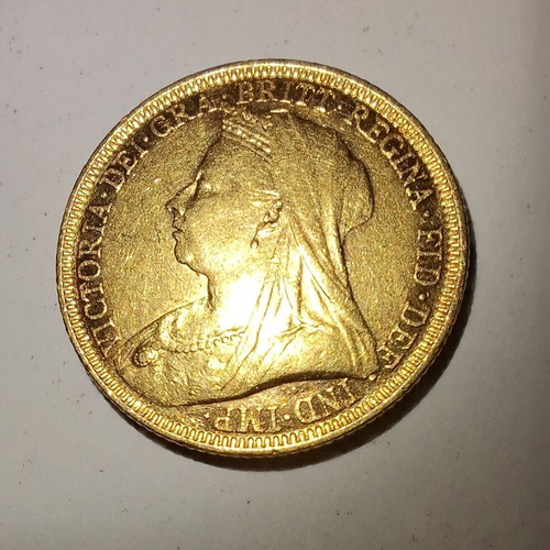 Gold coin 1896 Victoria 22 carats new