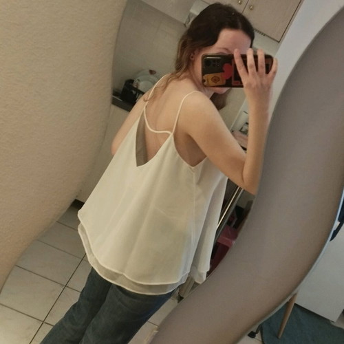 Pull and Bear white see through strap top new, size Large