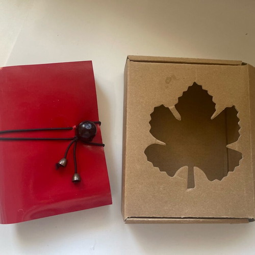 Red leather notebook like new