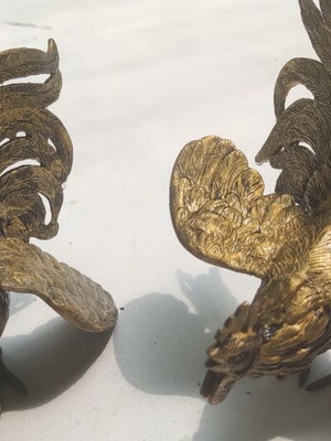 Bronze roosters like new, set