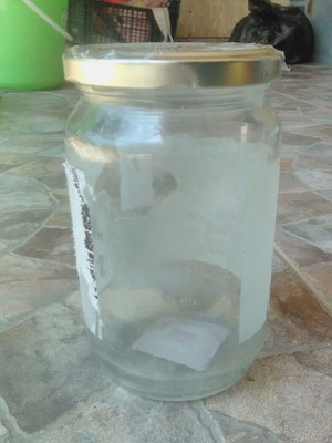 Glass jars used, 900 ml, some lids with slight rust