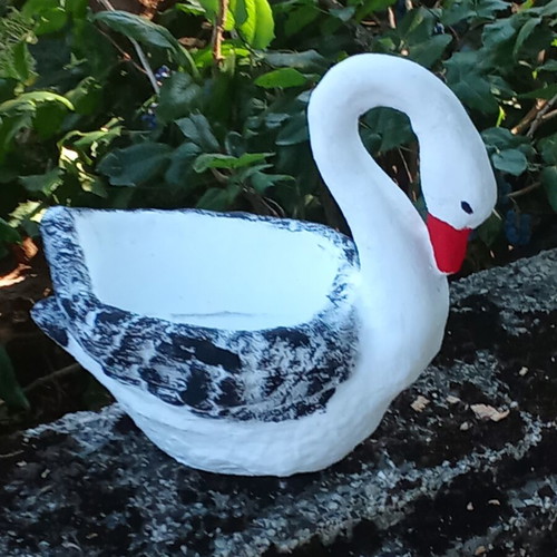 Swan Flower Pot New, Weather Resistant Figurine