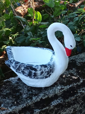 Swan Flower Pot New, Weather Resistant Figurine