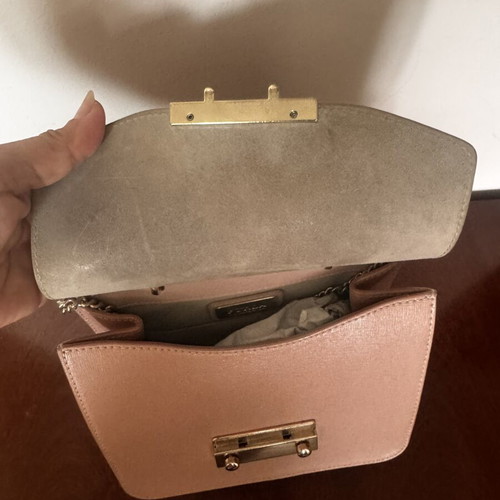 Furla Julia shoulder bag, beige and pink