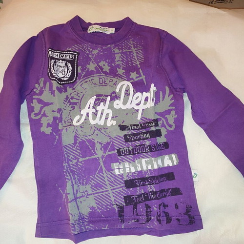 Boys' purple shirts used, Benetton and Active, ages 1 and 2