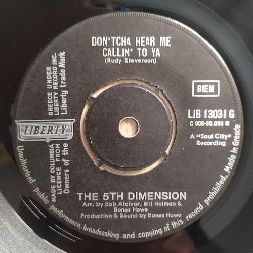 The 5th Dimension Aquarius/Let The Sunshine In 45rpm vinyl used