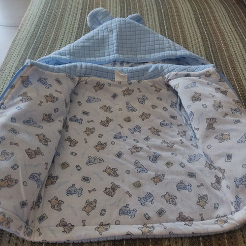 Baby jacket for 6 months, like new, blue with hood