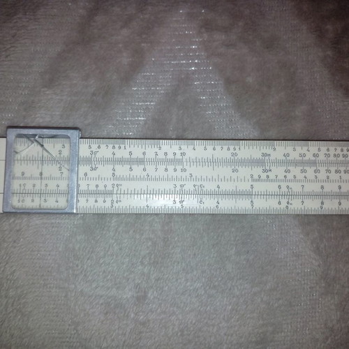 Priborov Leningrad logarithmic slide rule used, Soviet made