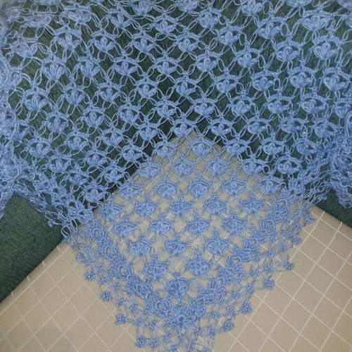 Handmade scarf with Alize Agora Gold Simli yarn