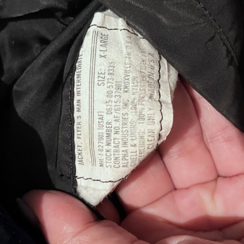 Alpha Industries MA-1 Flight Jacket vintage, used, XL