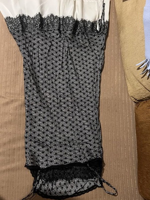 Twinset Milano Iconic dress with logo print and fine lace, used