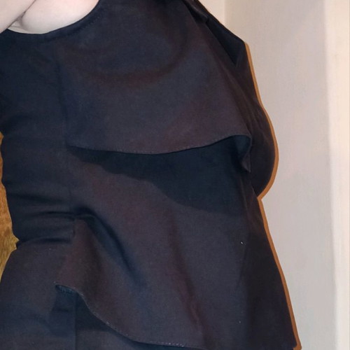 Access blouse with ruffles like new, size 46, black