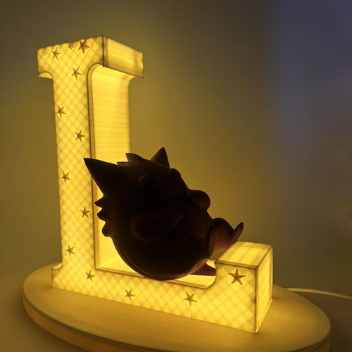 Custom Pokémon light with initial and character, new