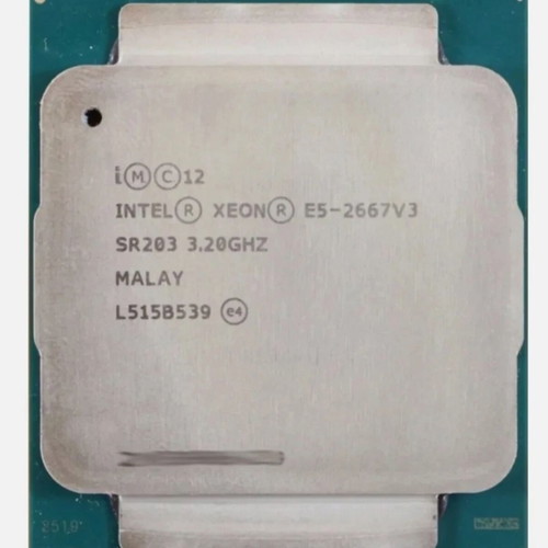 Intel Xeon E5-2667 V3 processors pair like new, high clock for workstation gaming or 3D rendering