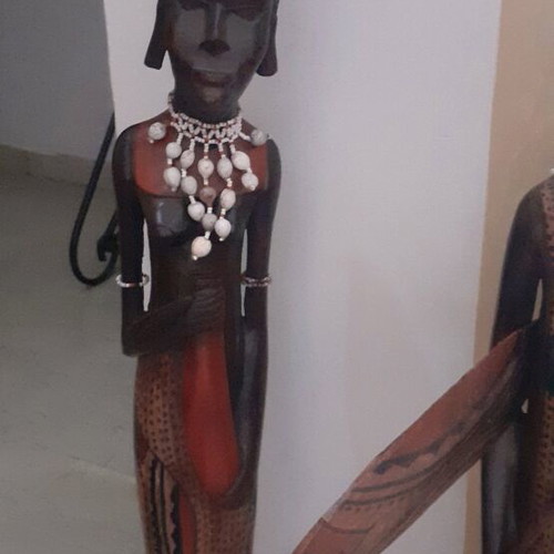 African woodcarving statues pair like new