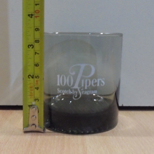 100 Piper's Scotch Whisky two promotional lowball glasses like new