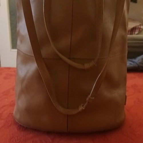 Kem leather shoulder bag used, vintage, beige